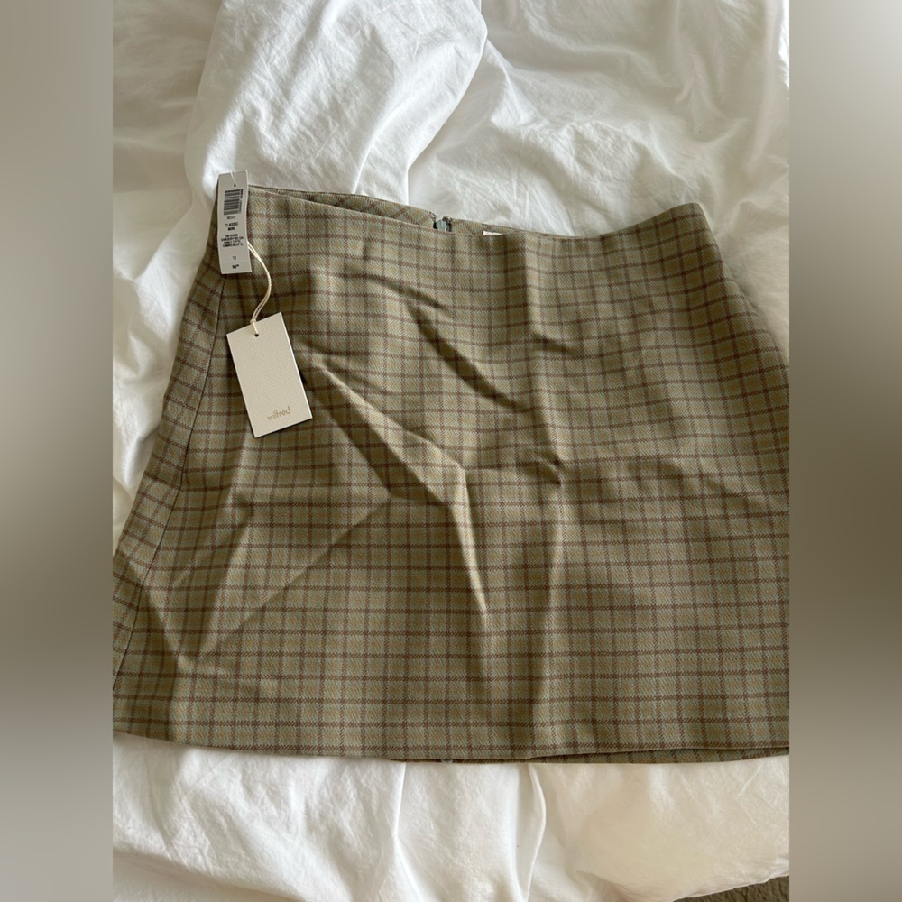 Aritzia Wilfred Plaid Skirt